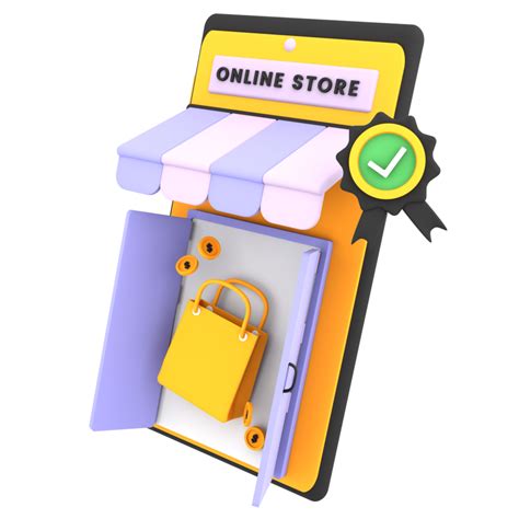 verified shop online store 3d illustration for ecommerce icon 9848288 PNG