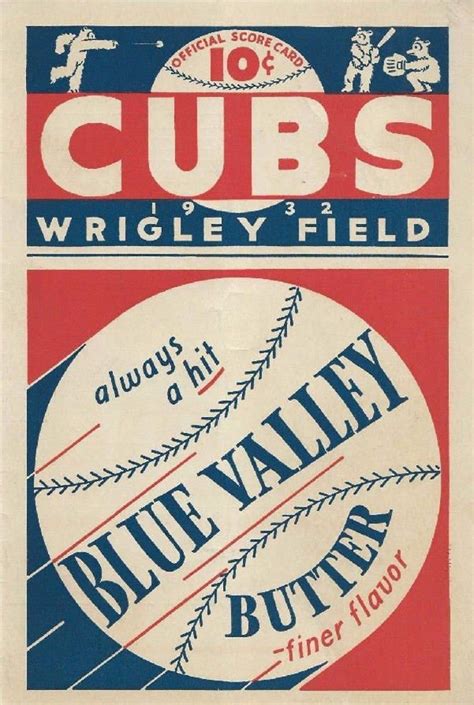 CHICAGO CUBS 1932 print vintage Baseball Poster Retro | Etsy Vintage ...