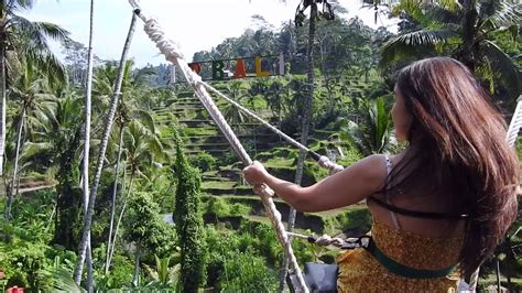 Bali, Swing over Rice Terraces - Tegallalang - YouTube