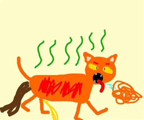 Crazed Gross Cat - Drawception