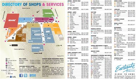 Eastgate Square shopping plan | Ontario city, Ontario, Canada shopping