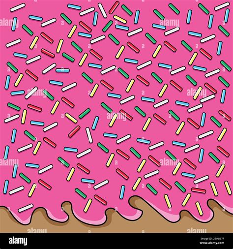 doughnut pattern pink sprinkles desserts Stock Vector Image & Art - Alamy