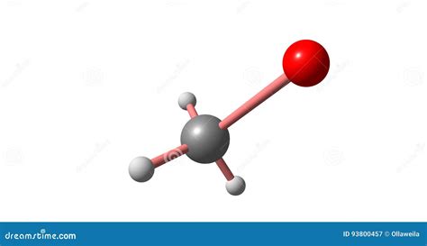 Bromomethane Molecular Structure Isolated on White Stock Illustration - Illustration of ...