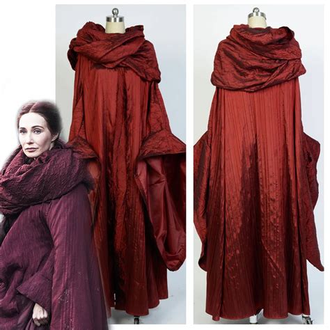 GoT Game of Thrones Costume Melisandre Costume Dress Cloak Adult Women ...