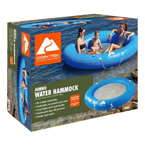 Ozark Trail Jumbo Water Hammock Pool Float, Blue, Unisex, Age Group 12+ - Walmart.com | Ozark ...