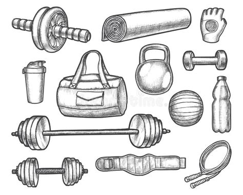 Gym Equipment Cartoon Drawing - nachmacherin80