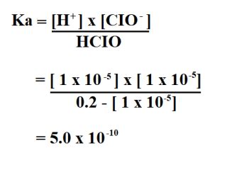 How to Calculate Ka from pH.