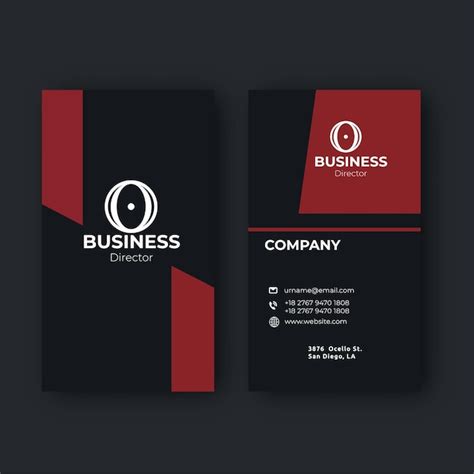 Premium Vector | Vertical business card design