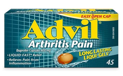 Advil Arthritis Pain (45 Count) 400 mg ibuprofen, Inflammation and Temporary Pain Reliever ...