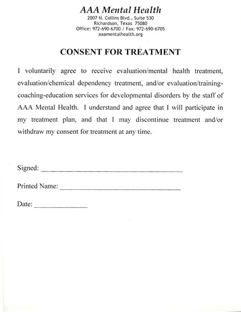 Medical Consent Form For Adults – templates free printable