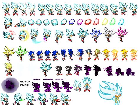 A Few of My Hyper Sonic Sprites by hypershadicspriter33 on DeviantArt