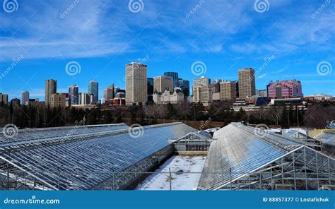 Edmonton Alberta Skyline editorial photography. Image of valley - 88857377