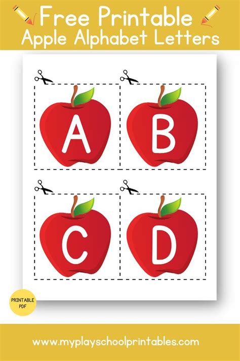 Let's play with these free apple alphabet printable letters, great toodler activity! Alphabet ...