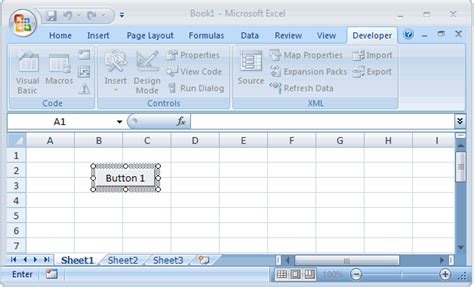 MS Excel 2007: Creating a button