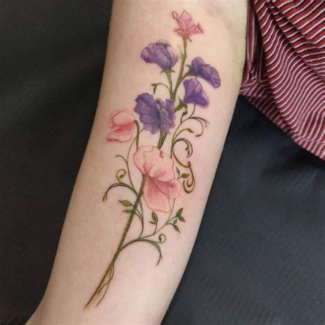 57 Sweet Pea Flower Tattoo Ideas [2023 Inspiration Guide] | Flower ...