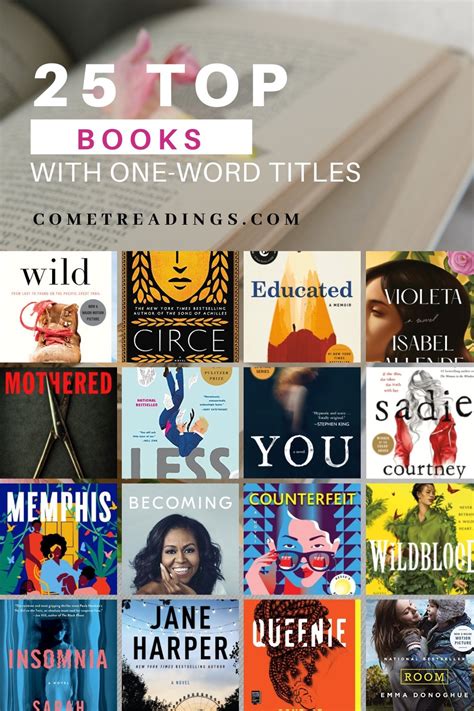 25 Incredible Books With One Word Titles – Comet Readings