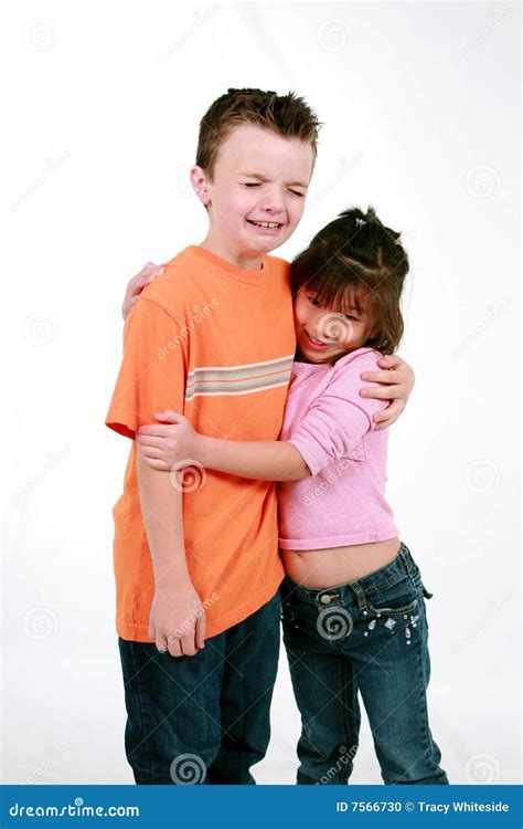 Boy And Girl Hugging Stock Photo - Image: 7566730