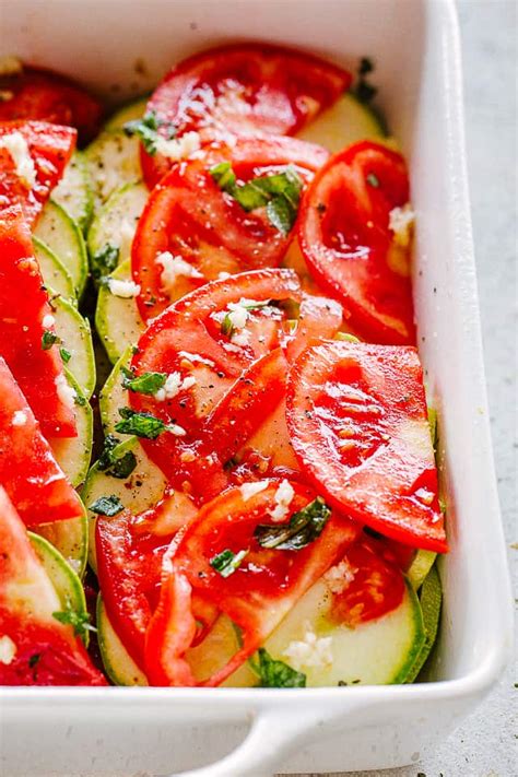 Zucchini Tomato Casserole | Low Carb, Keto, Vegetarian Dinner