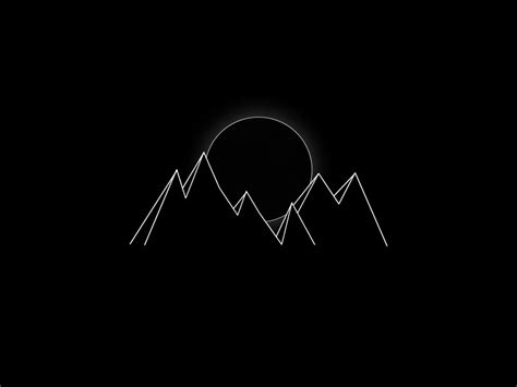 Black And White Minimal Mountains Wallpapers - Wallpaper Cave