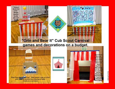 Cub Scouts Bear Adventure "Grin and Bear It" carnival ideas. | Cub ...