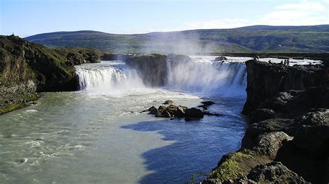 Godafoss waterfall in Summer | Waterfall, Around the worlds, Tourism