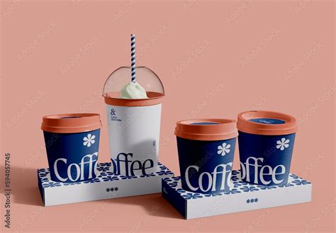 Take away Coffee Cups Mockup Stock Template | Adobe Stock