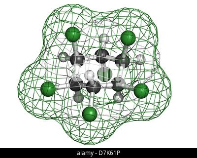 Chemical structure of lindane, a toxic insecticide and a Stock Photo ...