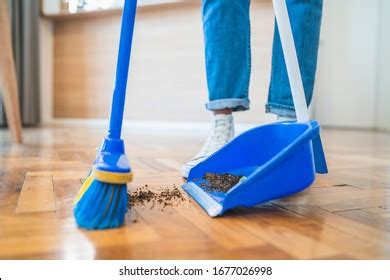 Portrait Young Latin Man Sweeping Wooden Stock Photo 1677026998 | Shutterstock