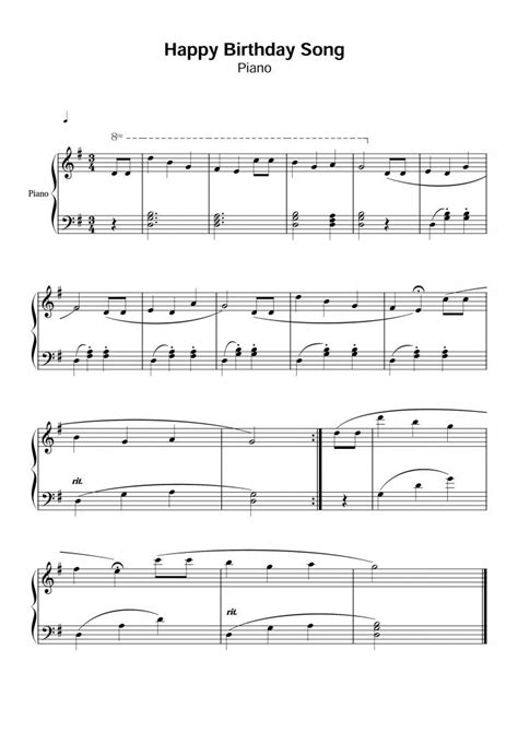 Happy birthday piano sheet music | Happy birthday piano, Sheet music, Music happy