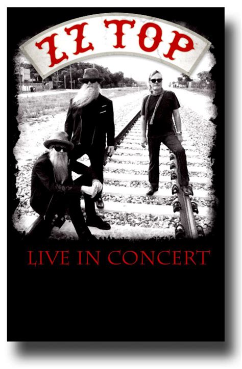 ZZ Top Poster 11 x 17 inches Concert tour 2018 Admat – ConcertPoster.Org