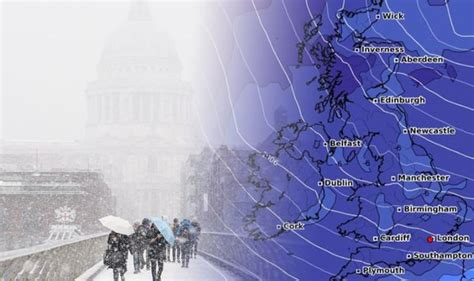 UK snow forecast MAP: Hellish 17 inch snowstorm to hit Britain next ...