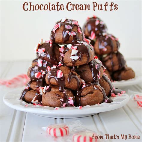 Chocolate Cream Puff Trees - Recipes Food and Cooking