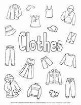 Clothing Coloring Pages sketch template
