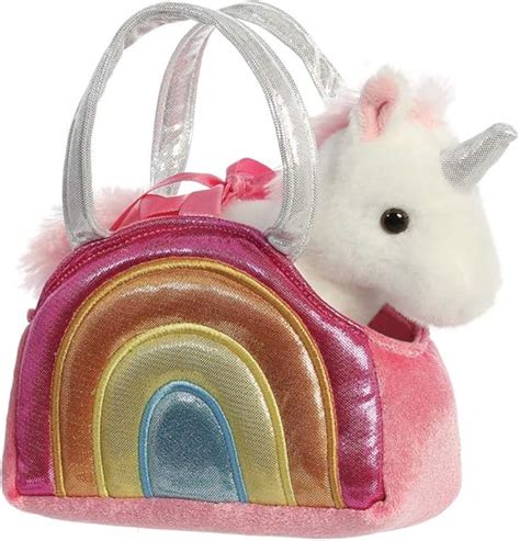 AURORA, Fancy Pals, 61171, Rainbow Unicorn Soft Toy In A Handbag, Gift Idea, Multi-Colour ...