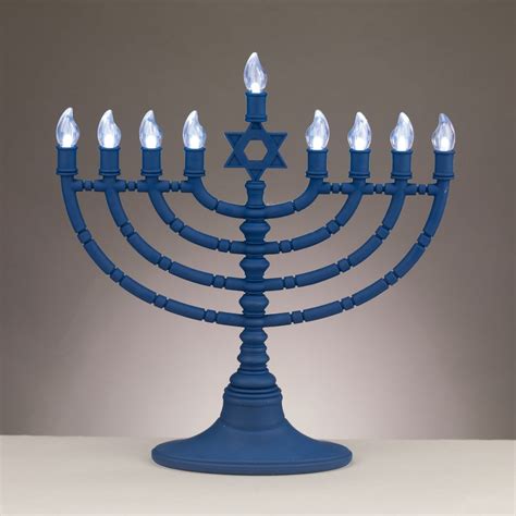 Rite Lite 11.5" Star of David LED Bulbs Electric Hanukkah Menorah ...