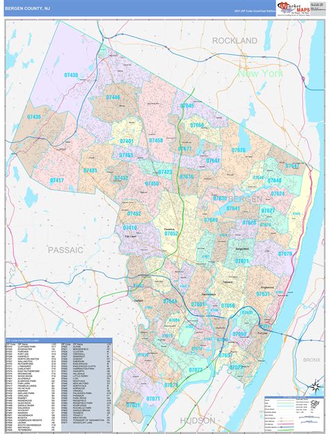 Bergen County Map With Cities