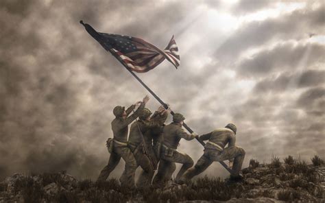 Iwo Jima Flag Raising Wallpaper - WallpaperSafari