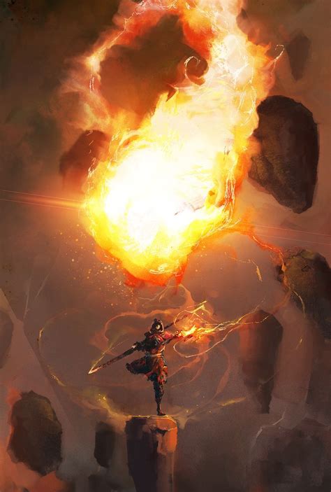 Fireball | Fantasy artwork, Fantasy art, Concept art