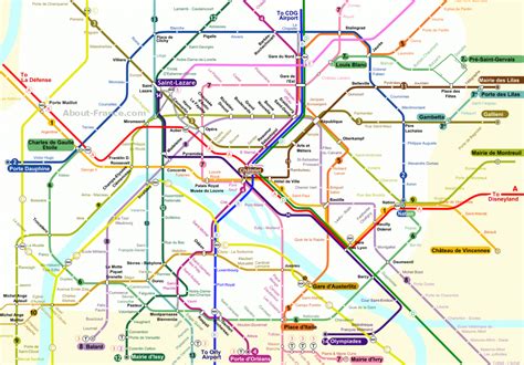 Printable Paris Metro Map | Printable Maps