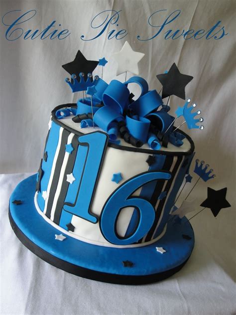 Black & Blue 16Th Birthday Cake - CakeCentral.com