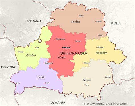 Mapa de Bielorrusia