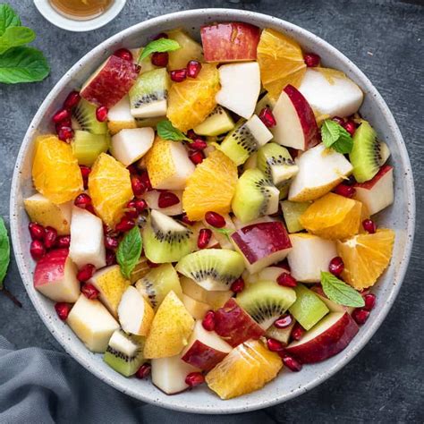 Winter Fruit Salad Recipe with Maple Lime Dressing - Cubes n Juliennes