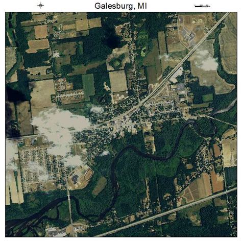 Aerial Photography Map of Galesburg, MI Michigan