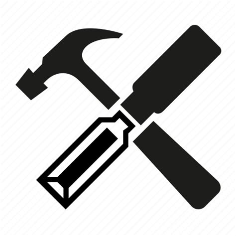 Carpentry, chisel, hammer, industry, wood-work, woodwork icon