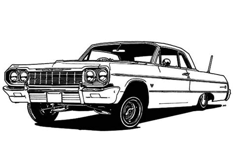 Lowrider Car Coloring Pages Sketch Coloring Page