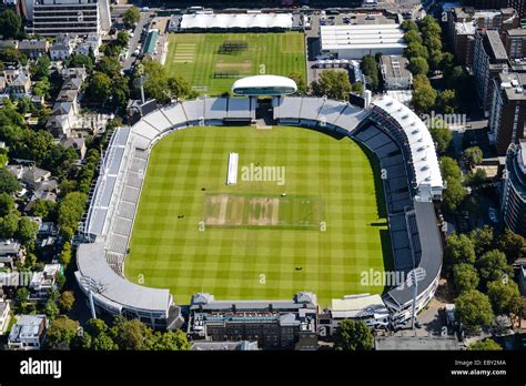 An aerial view of Lord's Cricket Ground, home of cricket St John's Wood, London Stock Photo - Alamy