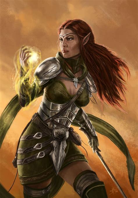 ESO Fan Art | Fantasy fighter, Dungeons and dragons characters, Female elf