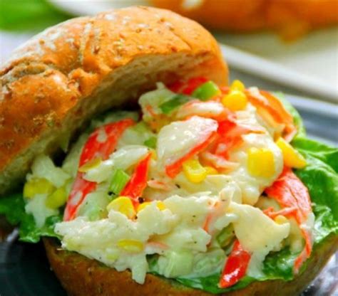 Crab Salad Sandwich Recipe, Ranch Salad Dressing, Crab Meat, Tasty, Delicious, Green Salad, Bite ...