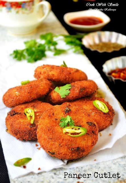 PANEER CUTLET RECIPE / PANEER TIKKI - EASY PANEER SNACKS RECIPE | Cook With Smile