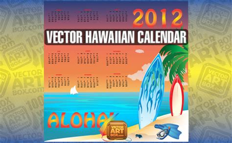 Hawaiian Calendar (8141) Free EPS Download / 4 Vector